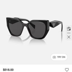 Prada PR 19zs Black Sunglasses